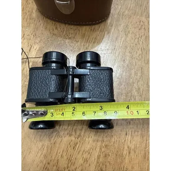 VTG Okaya Optical VISTA 6x15 Binoculars Field Spy Opera Glasses W/ Leather Case - Picture 9 of 10